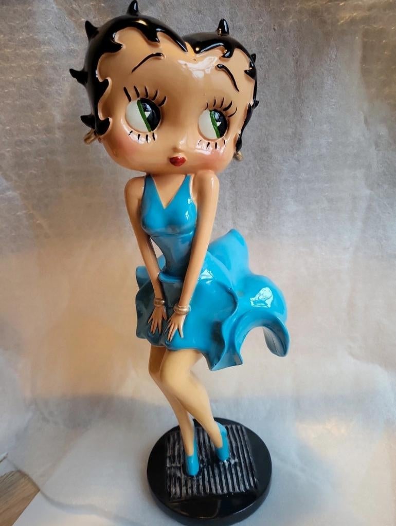 Betty Boop Maryline blauwe jurk 36cm, Verzamelen, Ophalen of Verzenden, Betty Boop, Zo goed als nieuw