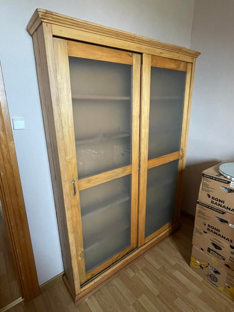 Vitrine en bois, Enlèvement, Comme neuf