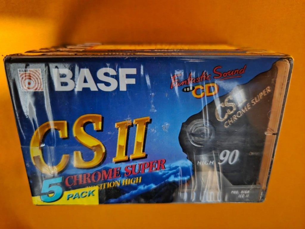 Cassettes/ lot 1x5pack basf CS2 chrome super, Enlèvement ou Envoi, Autres genres, Neuf, dans son emballage, Vierge