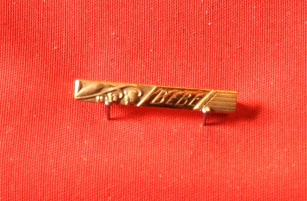 ancienne broche de bavoir bebe plaqué or, Enlèvement ou Envoi, Or, Broche