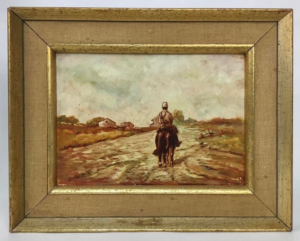 Peinture ancienne huile sur panneau de bois, Enlèvement ou Envoi