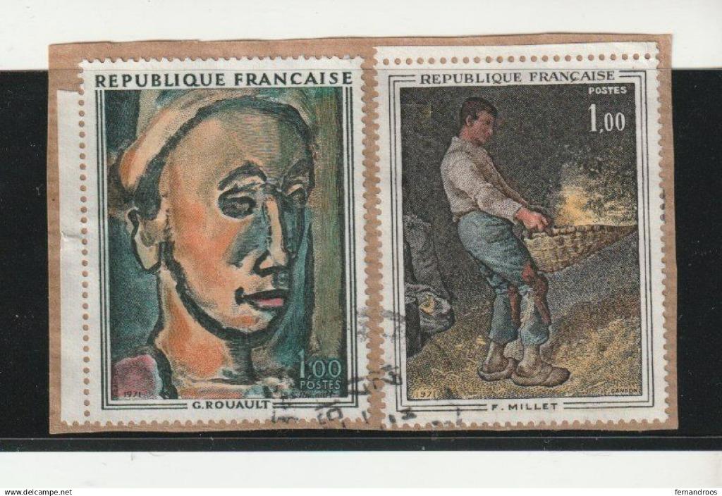 FRANCE TIMBRES 1971 N 1672 1673 OBLITERES, Enlèvement ou Envoi, Affranchi