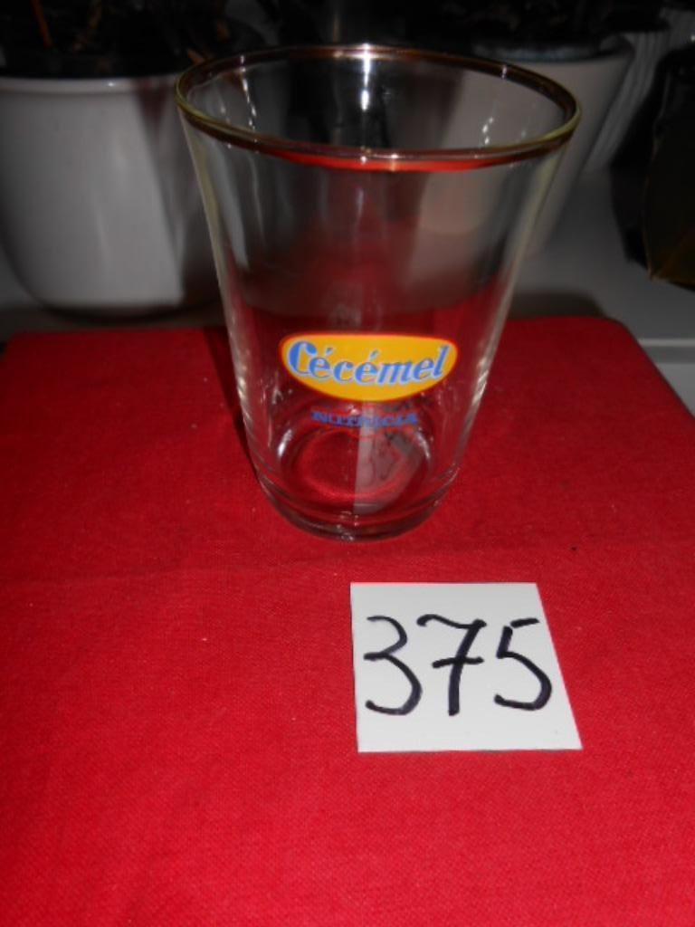verre vintage Cécémel Nutricia 20cl H11cm Ø6,5cm prix 1,5€, Enlèvement ou Envoi, Utilisé, Verre à soda