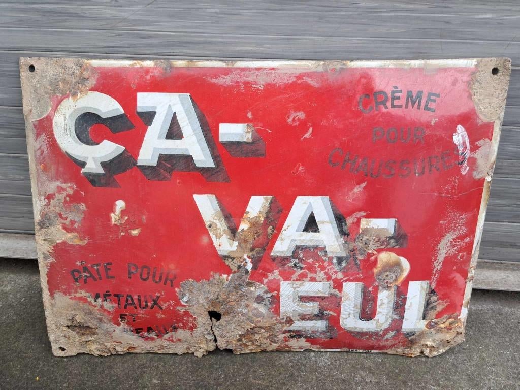 plaque emaille ca va seul, Verzamelen, Ophalen of Verzenden