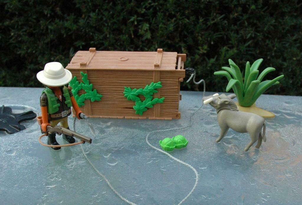 playmobil: chasseur avec un piège à phacochère, Enlèvement ou Envoi, Comme neuf, Ensemble complet
