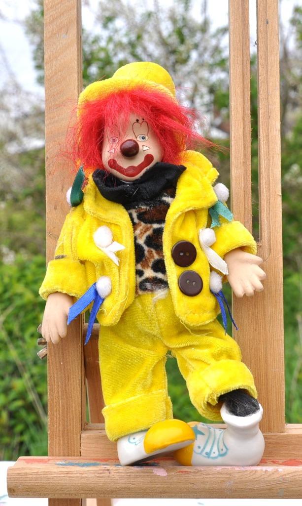 clown tissu et porcelaine (6), Enlèvement ou Envoi, Utilisé, Autres types