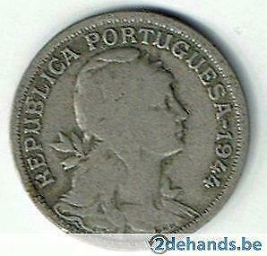 Munt Portugal 50c 1944 WO2, Verzenden, Portugal, Losse munt