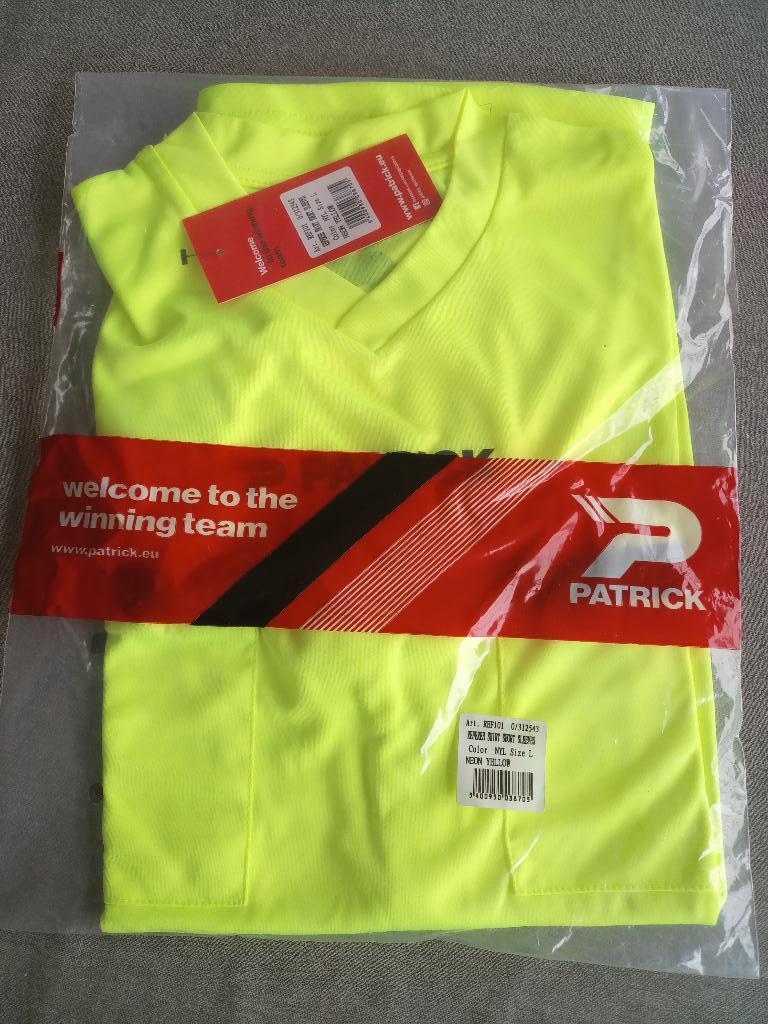 Maillot à manches courtes Arbitre L jaune fluo, Taille L, Enlèvement ou Envoi, Neuf, Maillot