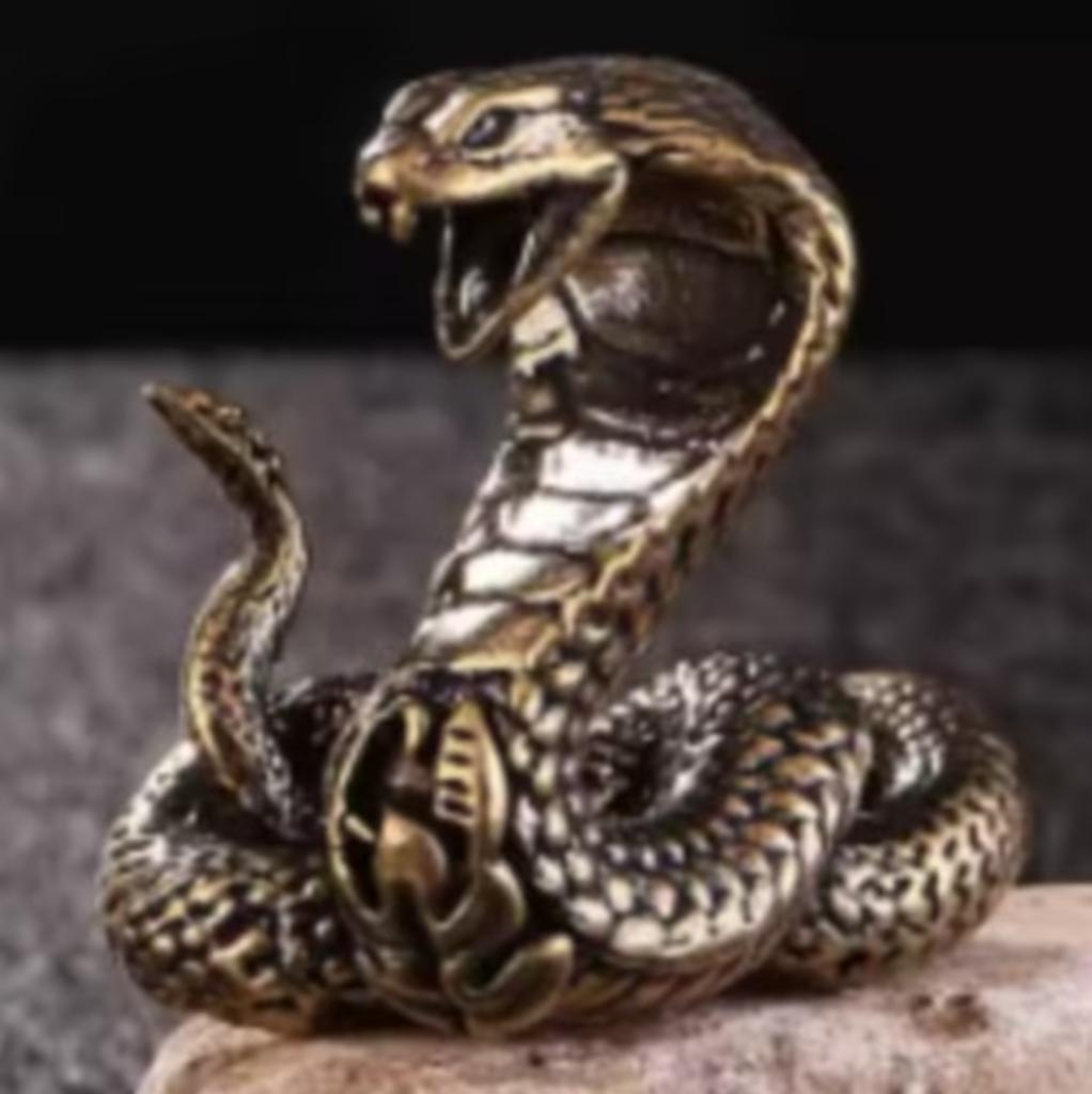 Massief messing beeldje Cobra (4cm hoog), Enlèvement ou Envoi, Neuf
