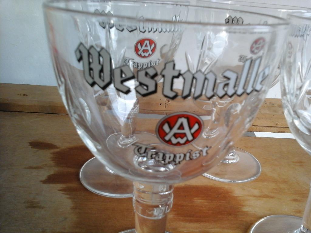BIERGLAZEN - WESTMALLE ( 2 stuks)(gewijzigd 05.02.2023), Verzamelen, Ophalen of Verzenden, Nieuw, Glas of Glazen, Overige merken