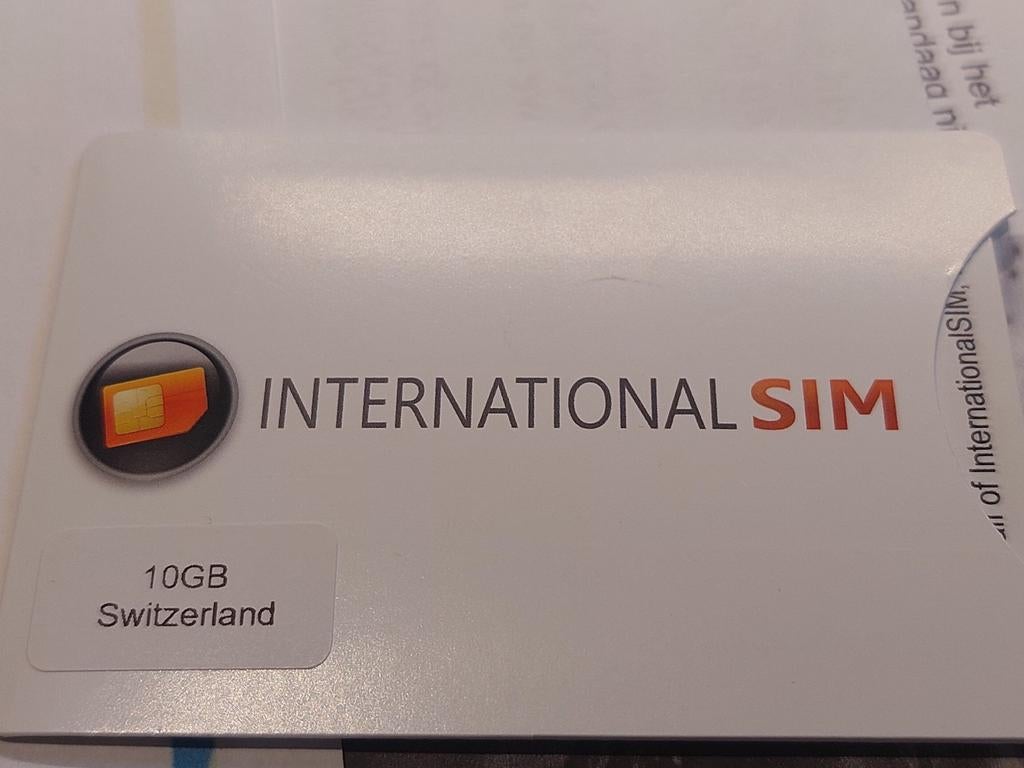simkaart 10gb zwitserland, Ophalen of Verzenden, Nieuw, Simkaart