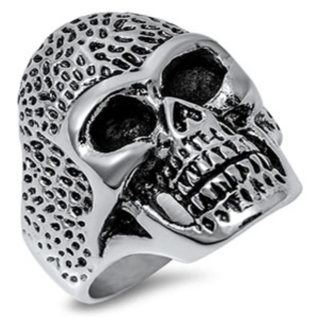 Bague tête de mort pour homme en acier inoxydable, Neuf, Enlèvement ou Envoi, Fer ou Acier, Homme
