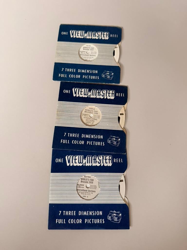 Expo 58 View Master set 1991a/b/c, Enlèvement ou Envoi