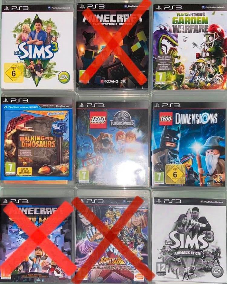 Jeux PlayStation 3, Comme neuf
