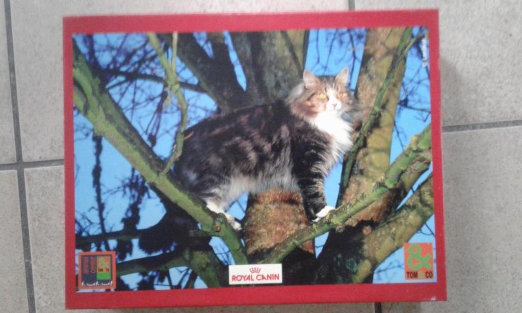 Puzzle avec chat Royal Canin 1000 pièces, Enlèvement ou Envoi, 500 à 1500 pièces, Comme neuf, Puzzle