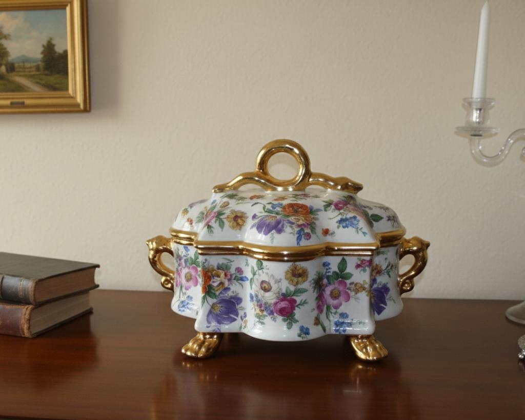 Bonbonnière porcelaine Keralux Boch Frères, Ophalen