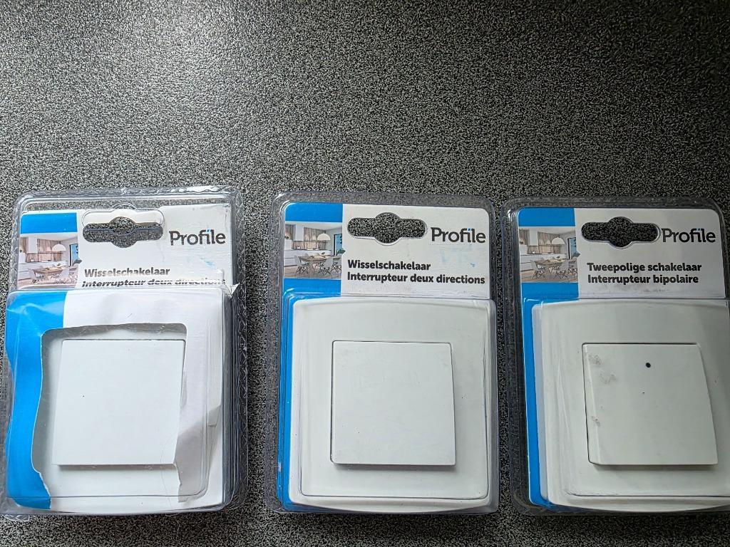 3 SCHAKELAARS PROFILE TE KOOP, Ophalen of Verzenden, Nieuw, Schakelaar