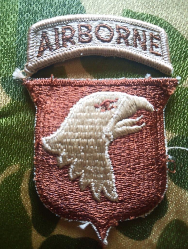 Amerikaanse badge 101st Airborne Iraq/Afghanistan, kop recht, Verzamelen, Ophalen of Verzenden, Landmacht, Embleem of Badge