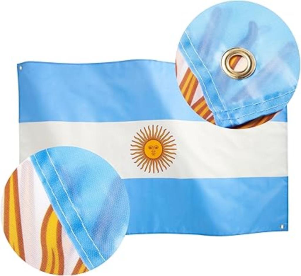 Drapeau national argentin | 91 x 152 cm | Nouveau, Divers, Drapeaux & Banderoles, Neuf, -, -, Runesol