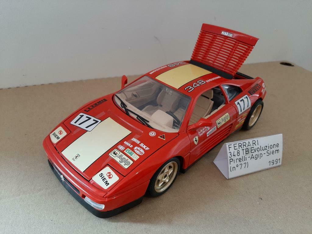 Ferrari 348 TB Évolution #77 1991 Burago sans boite, Enlèvement ou Envoi, Comme neuf