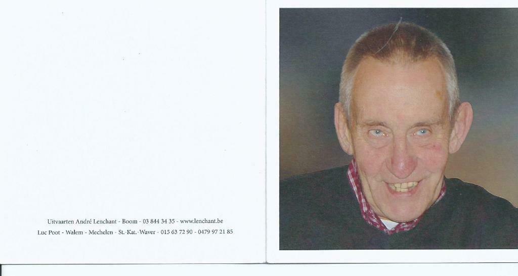 RP Leonardus Vochten 1939-2018 ex-para-commando, Verzenden, Rouwkaart
