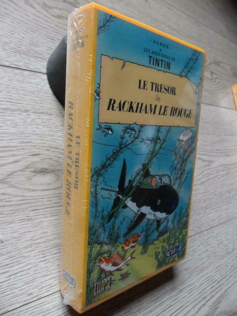 VHS - Les aventures de Tintin - Le trésor de Rackham - Hergé, Enlèvement ou Envoi, Dessin animé