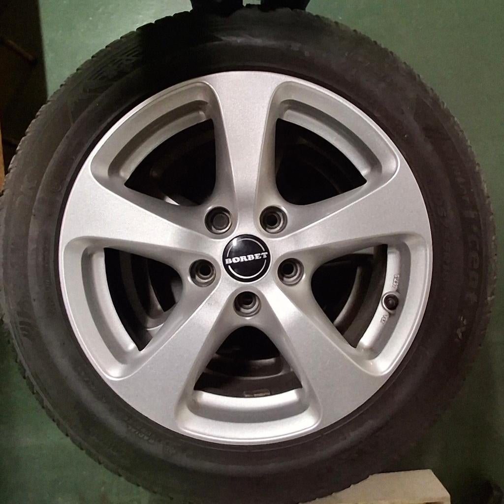 Set winterbanden 205/55 R16 met velg, Ophalen, Gebruikt, 16 inch, Banden en Velgen