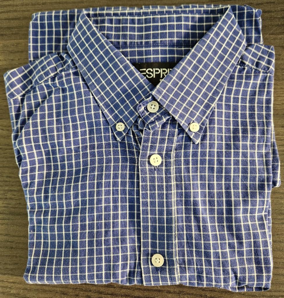 Esprit geruit overhemd blauw mt L, Kleding | Heren, Overhemden, Blauw, Ophalen of Verzenden, Halswijdte 41/42 (L), Esprit