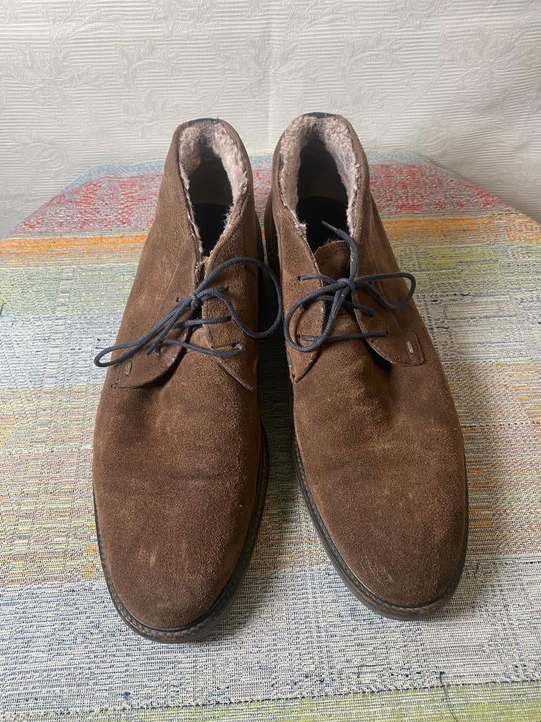 Hugo Boss Orange Suede Boots - Maat 44 - Bruin, Kleding | Heren, Schoenen, Bruin, Boots, Zo goed als nieuw, Hugo boss