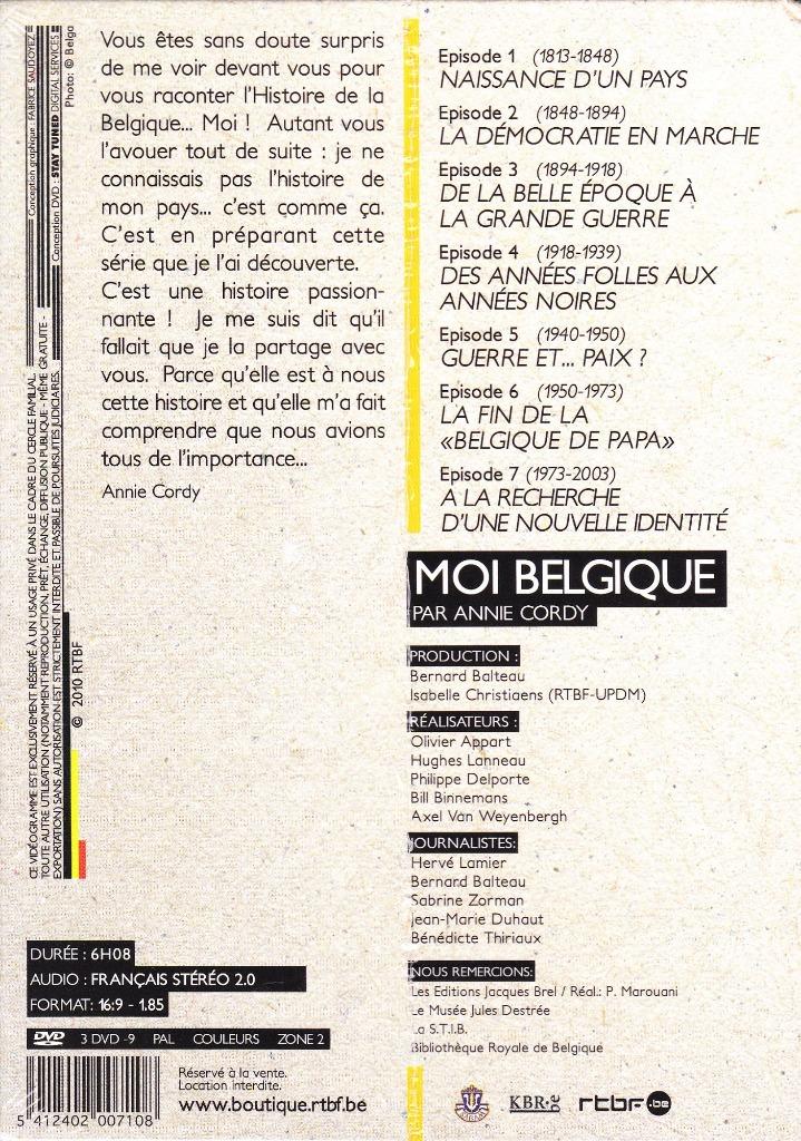 MOI BELGIQUE par Annie Cordy Coffret 3 DVD 📀 📀 📀, Enlèvement ou Envoi, Coffret, Politique ou Histoire, Comme neuf
