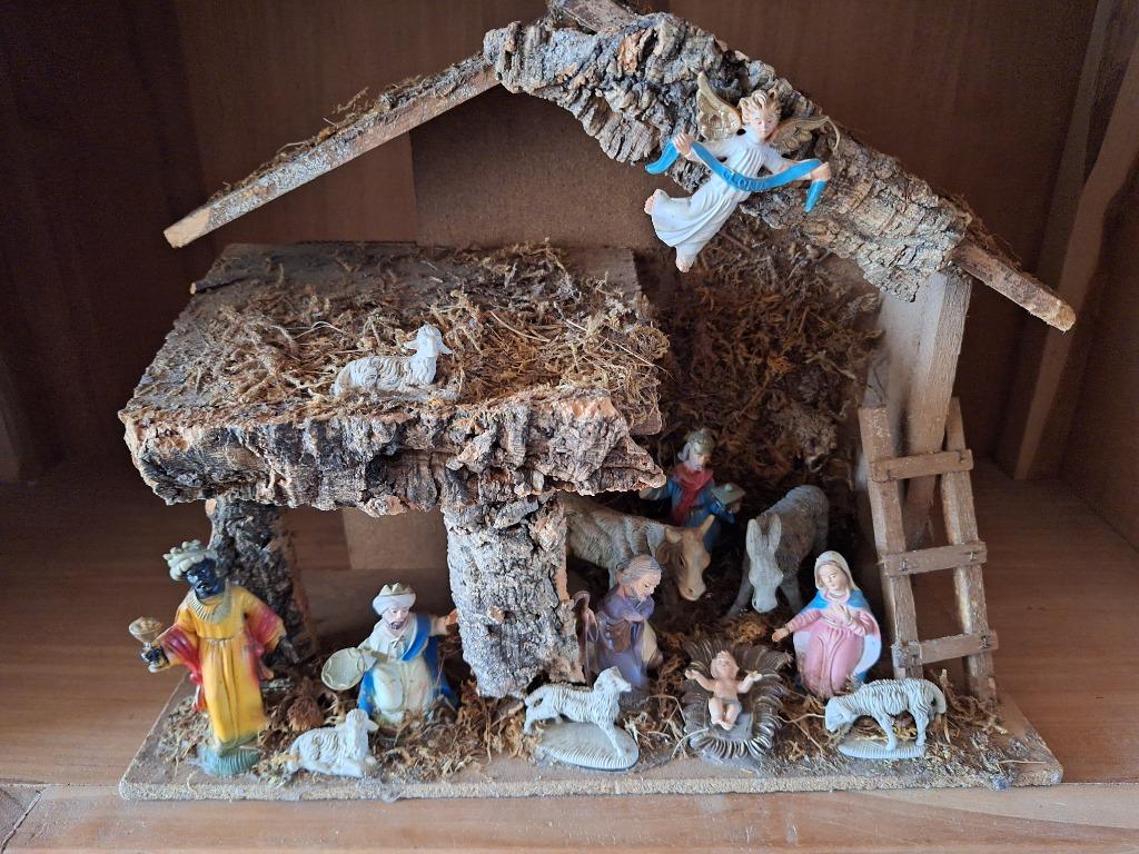 Kerststal 30/38cm, Diversen, Ophalen, Gebruikt