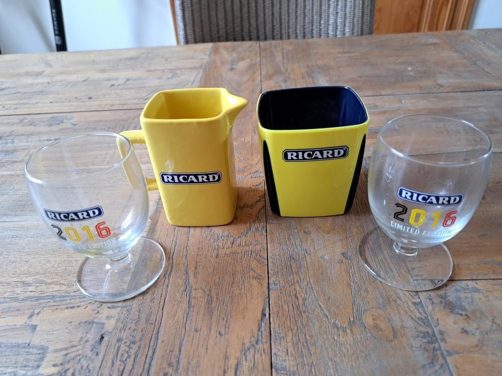 RICARD 2 verres, cruche eau et bac glaçons, Verzamelen, Ophalen, Nieuw