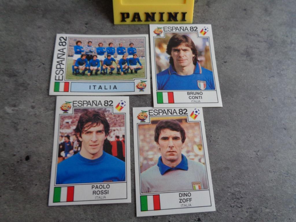 Panini voetbal stickers world cup story 4x italia   wk espan, Verzenden, Nieuw