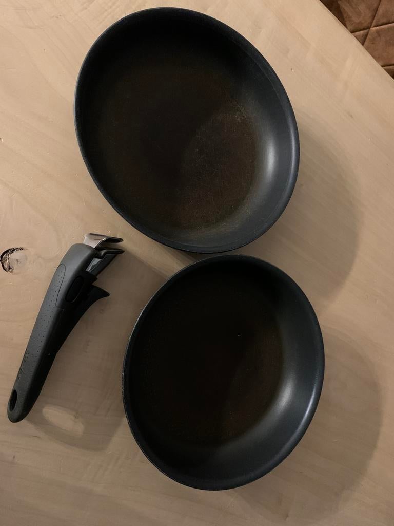Tefal pannen, Ophalen of Verzenden, Gebruikt, Pannenset, Inductieplaat