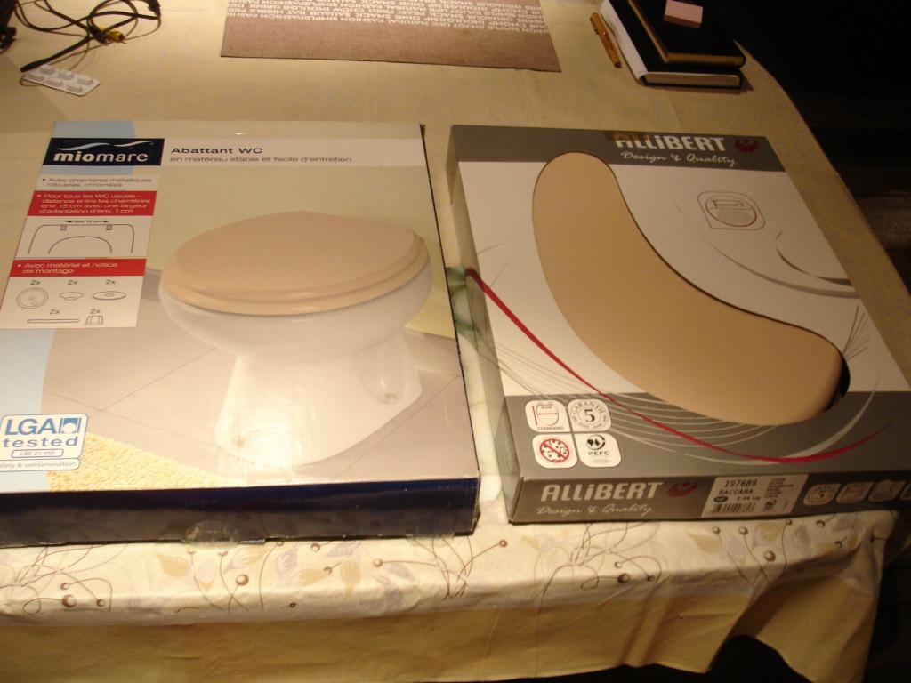 2 abattants WC couleur beige, Enlèvement, Neuf, Toilettes