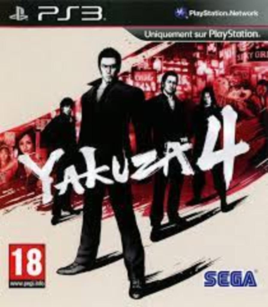 Yakuza 4 (PS3)., Enlèvement ou Envoi, 1 joueur, À partir de 18 ans, Aventure et Action