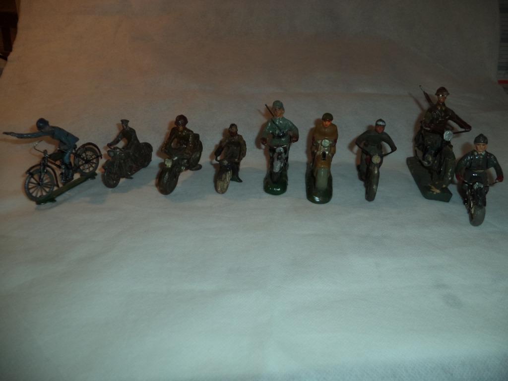 jouets soldats Motards composite, étain, Antiquités & Art, Antiquités | Jouets, Enlèvement ou Envoi