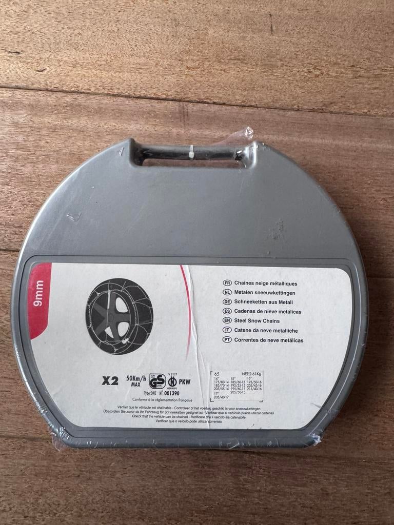 Chaînes neige métalliques – 9 mm – NEUVES (jamais utilisées), Enlèvement, Comme neuf