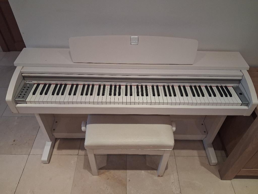 piano + kruk, Ophalen, Wit, Digitaal, Zo goed als nieuw