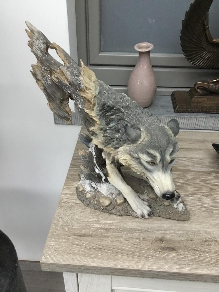 Beeld wolf, Ophalen of Verzenden, Zo goed als nieuw