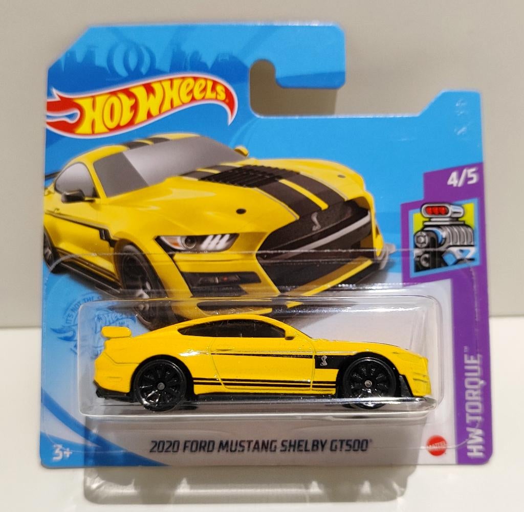 Hot Wheels 2020 Ford Mustang Shelby GT 500 Geel (2021), Enlèvement ou Envoi