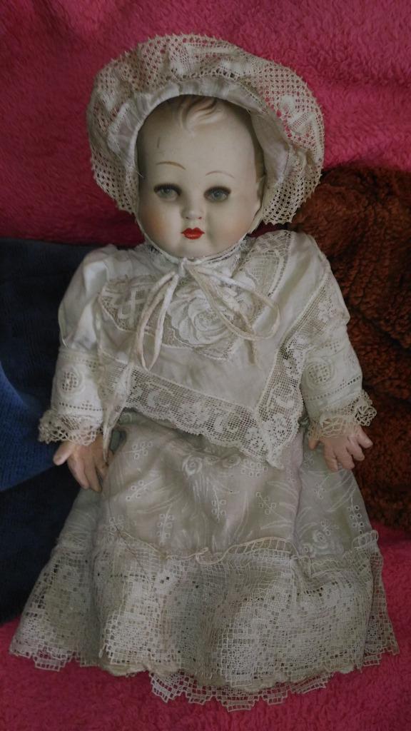 Poupée ancienne avec tête en argile à pipe, Collections, Enlèvement, Utilisé