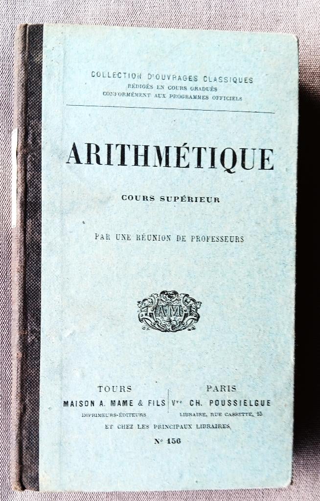 LIVRE DE MATHÉMATIQUES - ARITHMÉTIQUE, Enlèvement