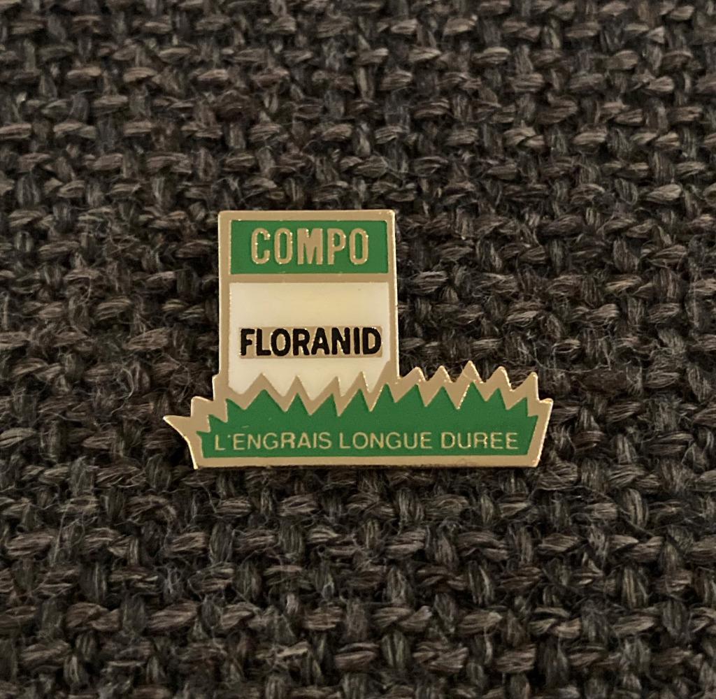 PIN - COMPO FLORANID - GAZONMESTSTOF, Verzenden, Gebruikt, Overige onderwerpen, Speldje of Pin
