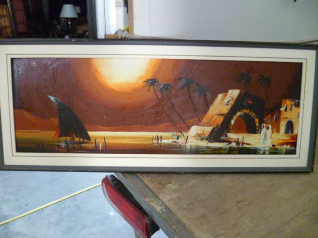 GR . SCHILDERIJ OP PLAAT, Ophalen of Verzenden