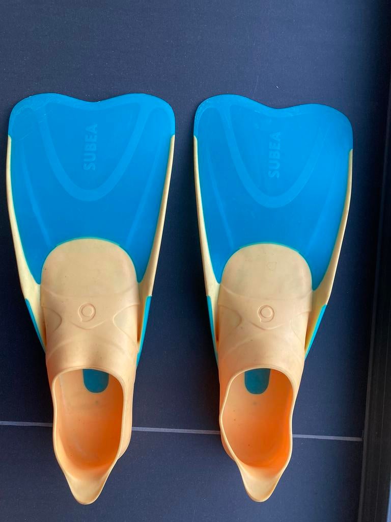Duikvinnen/zwemvliezen Subea Decathlon, maat 34-35, Ophalen of Verzenden, Gebruikt