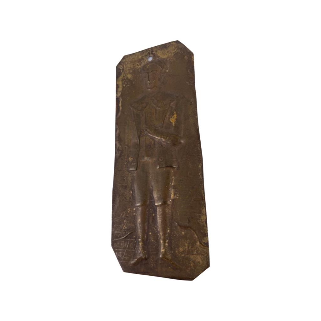 Ancient Copper Ex-Voto — Symbolisch gebaar, Antiek en Kunst, Antiek | Brons en Koper, Ophalen of Verzenden, Koper