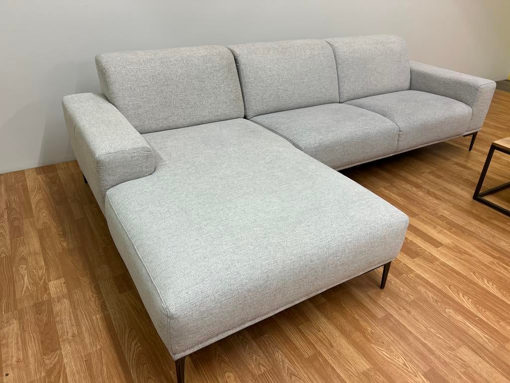 Élégant fauteuil  blanc avec chaise longue extra large, Enlèvement ou Envoi, Comme neuf