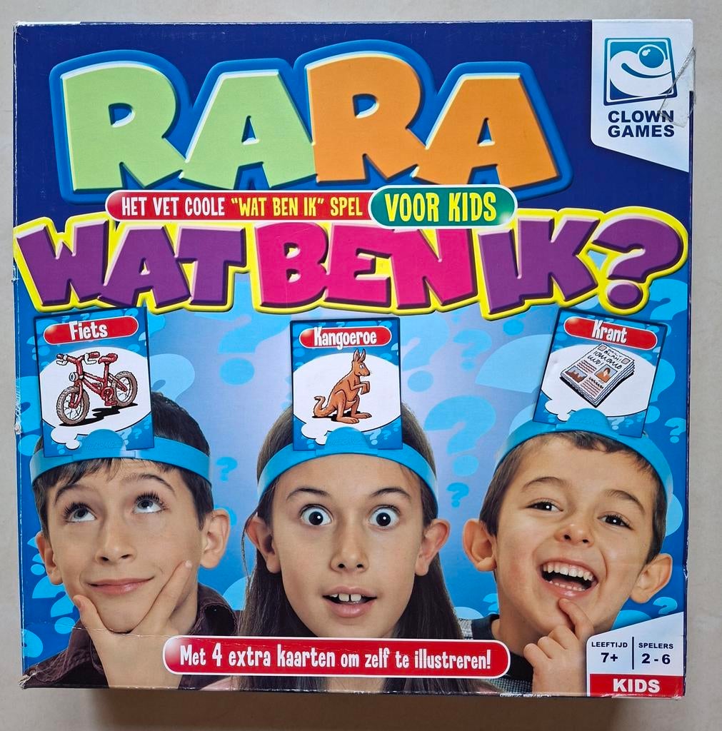 Gezelschapsspel : Rara Wat ben ik?, Hobby en Vrije tijd, Ophalen, Gebruikt, Clown Games