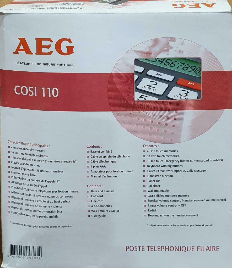 tel AEG (125), Enlèvement ou Envoi, Comme neuf
